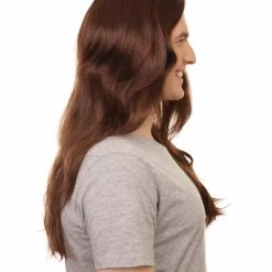 HPO 80's Rocker Mens Wig | Historical Brown Cosplay Halloween Wig | Premium Breathable Capless Cap Men's