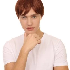 HPO 60's Mod Shag Men's Wig | Brown Vintage Wig | Premium Breathable Capless Cap