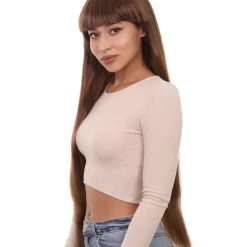 HPO Women Extra Long Straight Cosplay Brown Wig | Premium Breathable Capless Cap