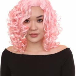 HPO Men's California Girl Curls Womens Wig Collections | Medium Glamour Cosplay Halloween Wig | Premium Breathable Capless Cap
