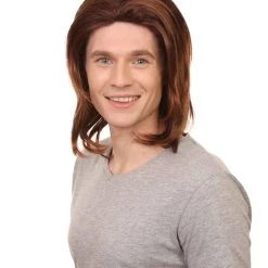 HPO Men's Men Fancy Brown Wig | Cosplay Halloween Wig | Premium Breathable Capless Cap