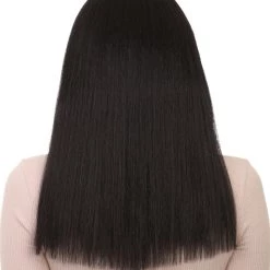 HPO Playful Brunette Adult Womens Wig | Black Long Cosplay Halloween Wig | Premium Breathable Capless Cap