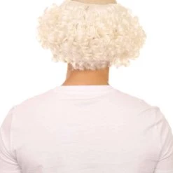 HPO Mad Scientist Mens Wig | White Bald Cap Wig
