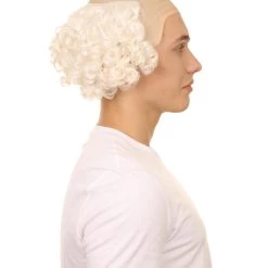 HPO Mad Scientist Mens Wig | White Bald Cap Wig