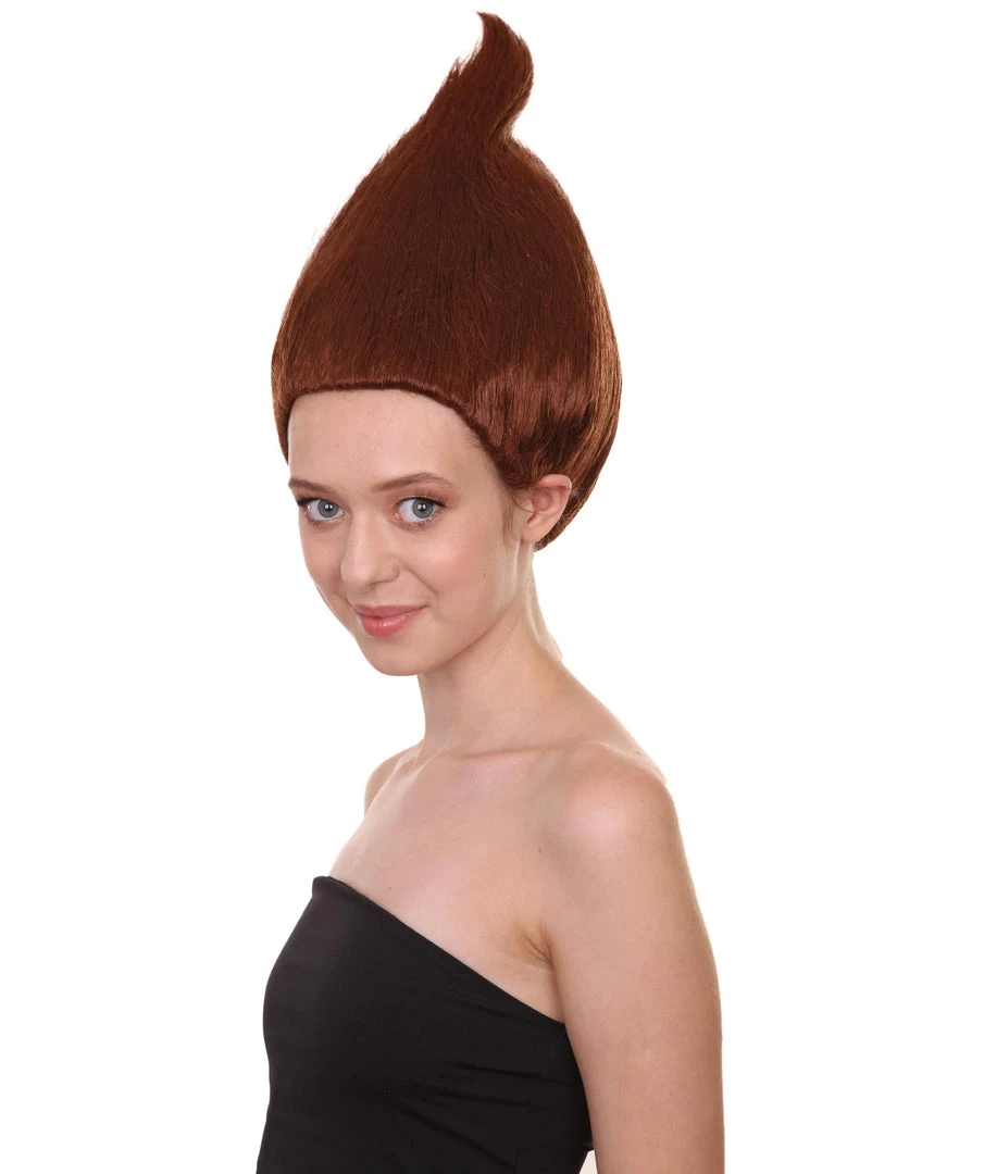 HPO Women Dwarf Wigs Dark Brown | Premium Breathable Capless Cap Women's