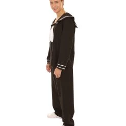 HPO Adult Men's Navy Sailor Costume | Black Cosplay Costume
