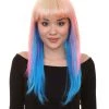 HPO Long Bob Multicolored Cosplay Womens Wig | Premium Breathable Capless Cap Women's