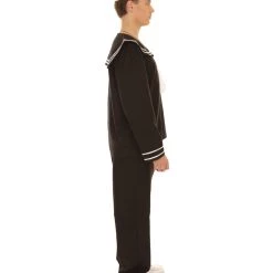 HPO Adult Men's Navy Sailor Costume | Black Cosplay Costume