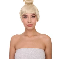 HPO Womens Colonial Ladies 18th Century Wig | Blonde Historical Wigs | Premium Breathable Capless Cap