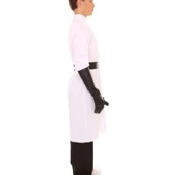 HPO Adult Men's Mad Scientist Costume | White Black Belted Cosplay Costume
