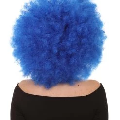 HPO Men's Bubble Lucy Womens Wig | Afro Jumbo Blue Cosplay Halloween Wig | Premium Breathable Capless Cap