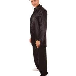 HPO Adult Men's Chinese Traditional Martial Arts Kung Fu Black Uniform Costume | Black Cosplay Costume