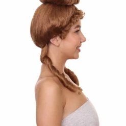 HPO Womens French Colonial Historical Wig | Auburn Cosplay Wigs | Premium Breathable Capless Cap