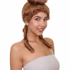 HPO Womens French Colonial Historical Wig | Auburn Cosplay Wigs | Premium Breathable Capless Cap