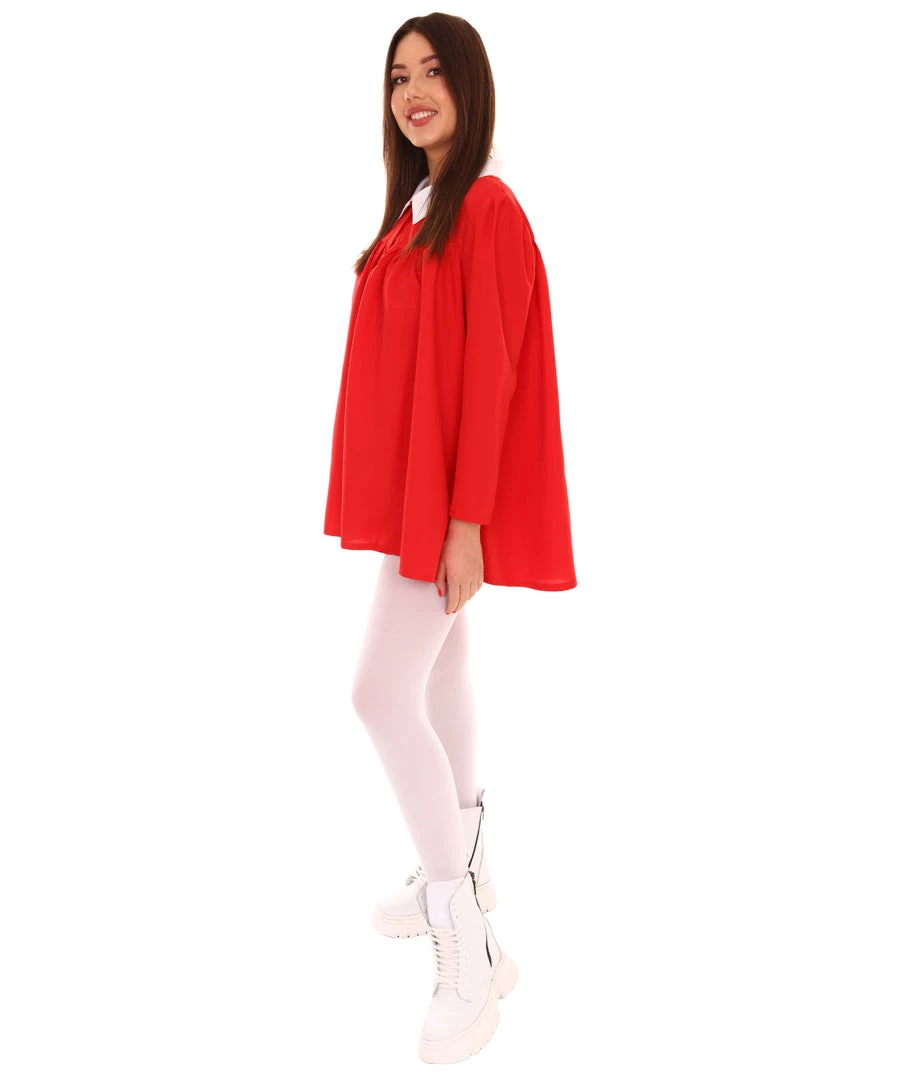 HPO Adult Women's Sleeves Dress Celebrity Costume | Red Cosplay Costume