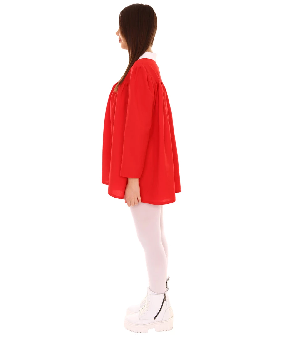 HPO Adult Women's Sleeves Dress Celebrity Costume | Red Cosplay Costume