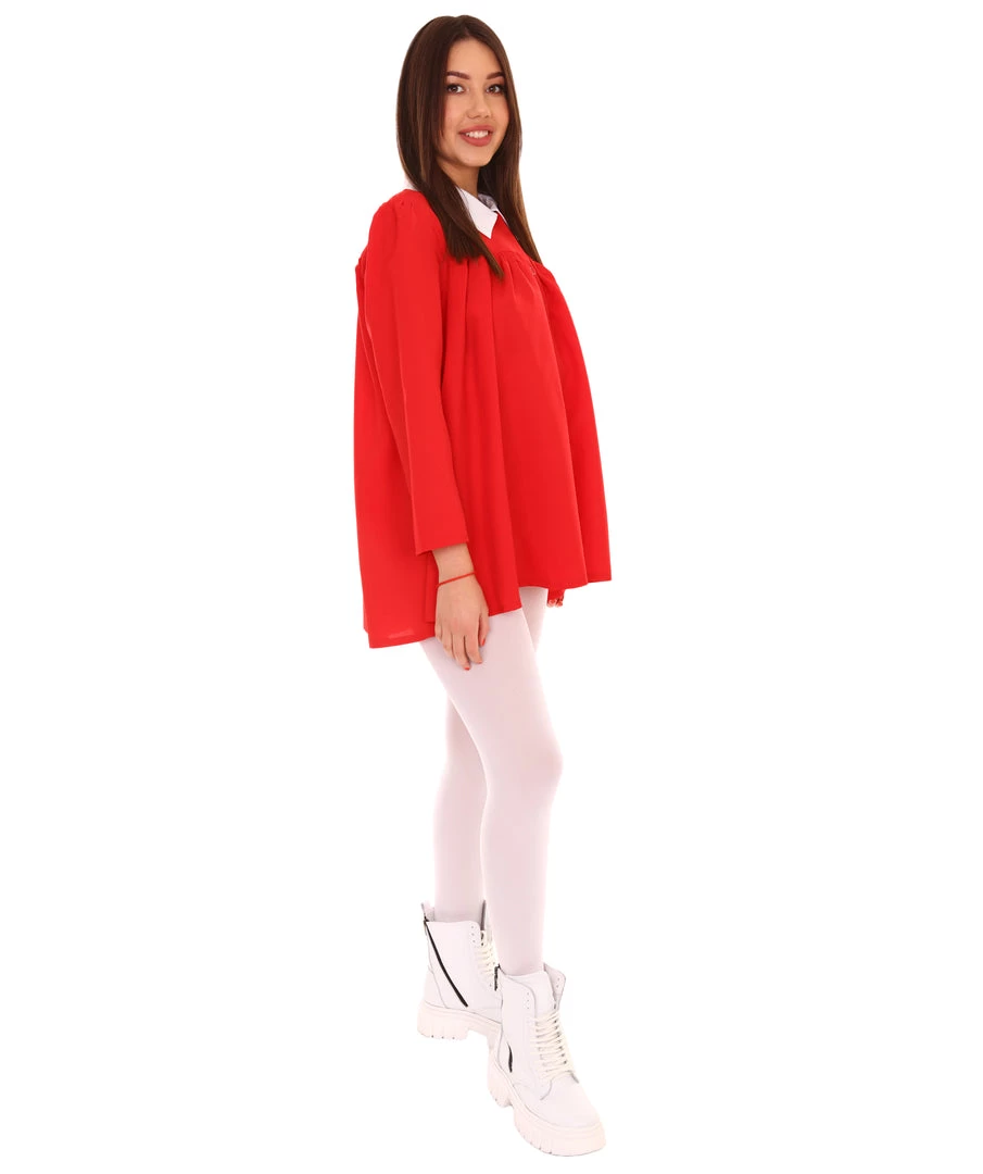 HPO Adult Women's Sleeves Dress Celebrity Costume | Red Cosplay Costume