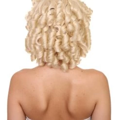 HPO Womens Colonial Lady Wig | Dark Brown Historical Wigs | Premium Breathable Capless Cap