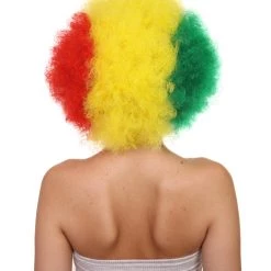 FLAGWIGS Senegal Flag Sport Afro Halloween Wig Women's