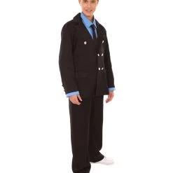 HPO Adult Men's Pirate Suit Costume | Black Cosplay Costume