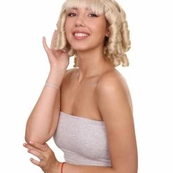 HPO French Colonial Curly Wig | Blonde Historical Wigs | Premium Breathable Capless Cap
