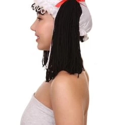 HPO Womens Rag Dolly Wig | Black And White Storybook & Fairytale Wigs