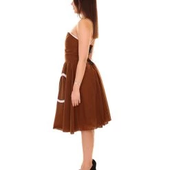 HPO Adult Women's Poop Emoji Dress Funny Costume | Brown Halloween Costume
