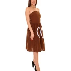 HPO Adult Women's Poop Emoji Dress Funny Costume | Brown Halloween Costume