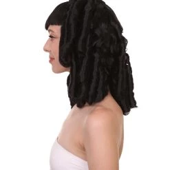 HPO Women's Curly Gothic Vampire Womens Wig | Vampiress Character Cosplay Halloween Wig | Premium Breathable Capless Cap