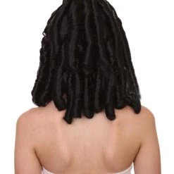 HPO Women's Curly Gothic Vampire Womens Wig | Vampiress Character Cosplay Halloween Wig | Premium Breathable Capless Cap