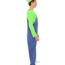 HPO Adult Men's Plumber Costume | Green Halloween Costume