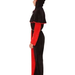 HPO Adult Men's Scary Costume | Devil Red And Black Robe Halloween Costume