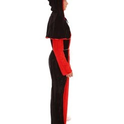 HPO Adult Men's Scary Costume | Devil Red And Black Robe Halloween Costume