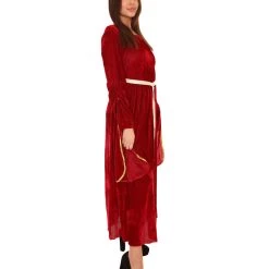 HPO Adult Women's Lady Guinevere Berry Medieval Renaissance Costume | Burgundy Cosplay Costume