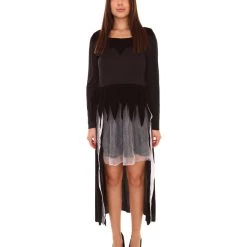 HPO Adult Women's Rich Witch Horror Costume | Black Cosplay Costume