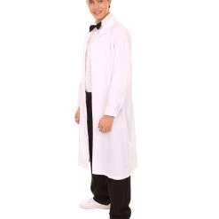 HPO Adult Men's Crazy Scientist Doctor Robe Coat Costume | White Cosplay Costume