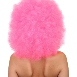 HPO Sweetie Pink Bubble Afro Clown Womens Wig | Sexy Cosplay Party Halloween Wig | Premium Breathable Capless Cap Women's