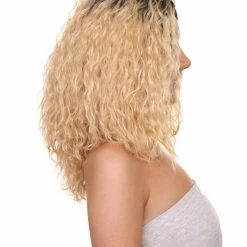 HPO Womens TV Movie Celebrity Wig | Blonde Wigs | Premium Breathable Capless Cap