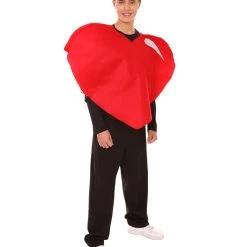 HPO Adult Men's Valentine's Day Heart Costume | Red And Black Cosplay Costume
