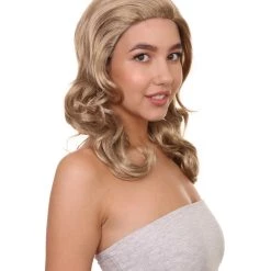 HPO Women's TV Movie Character Wig | Dark Blonde Wigs | Premium Breathable Capless Cap