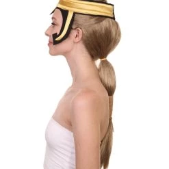 HPO Women's TV Movie Super Hero Wig | Dark Blonde Wigs | Premium Breathable Capless Cap