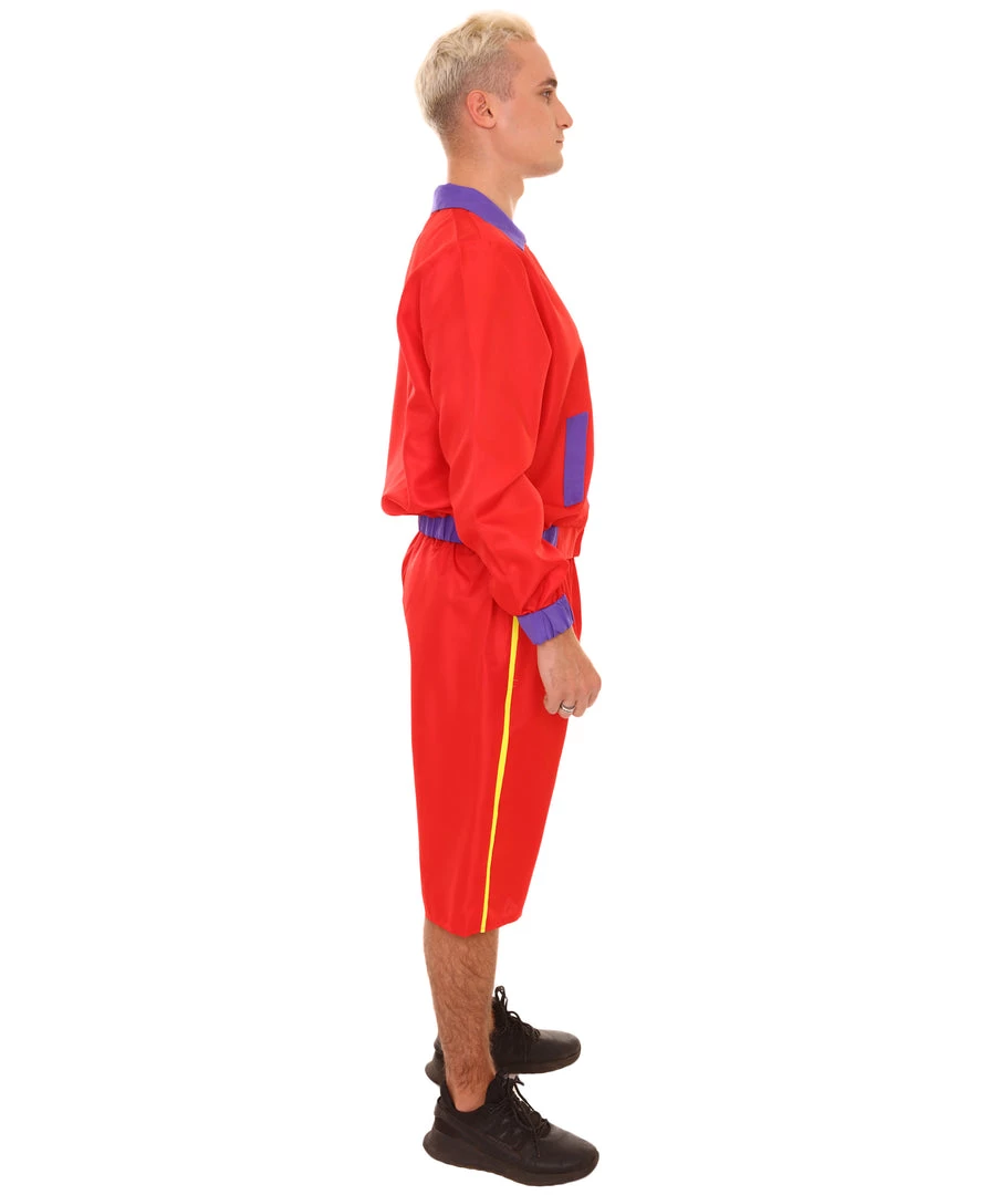 HPO Adult Men's Bay Watch Beach Lifeguard TV/Movie Costume | Red Cosplay Costume