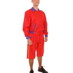 HPO Adult Men's Bay Watch Beach Lifeguard TV/Movie Costume | Red Cosplay Costume