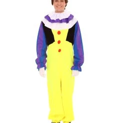 HPO Adult Men's Clown Jumpsuit Costume | Multicolor Cosplay Costume