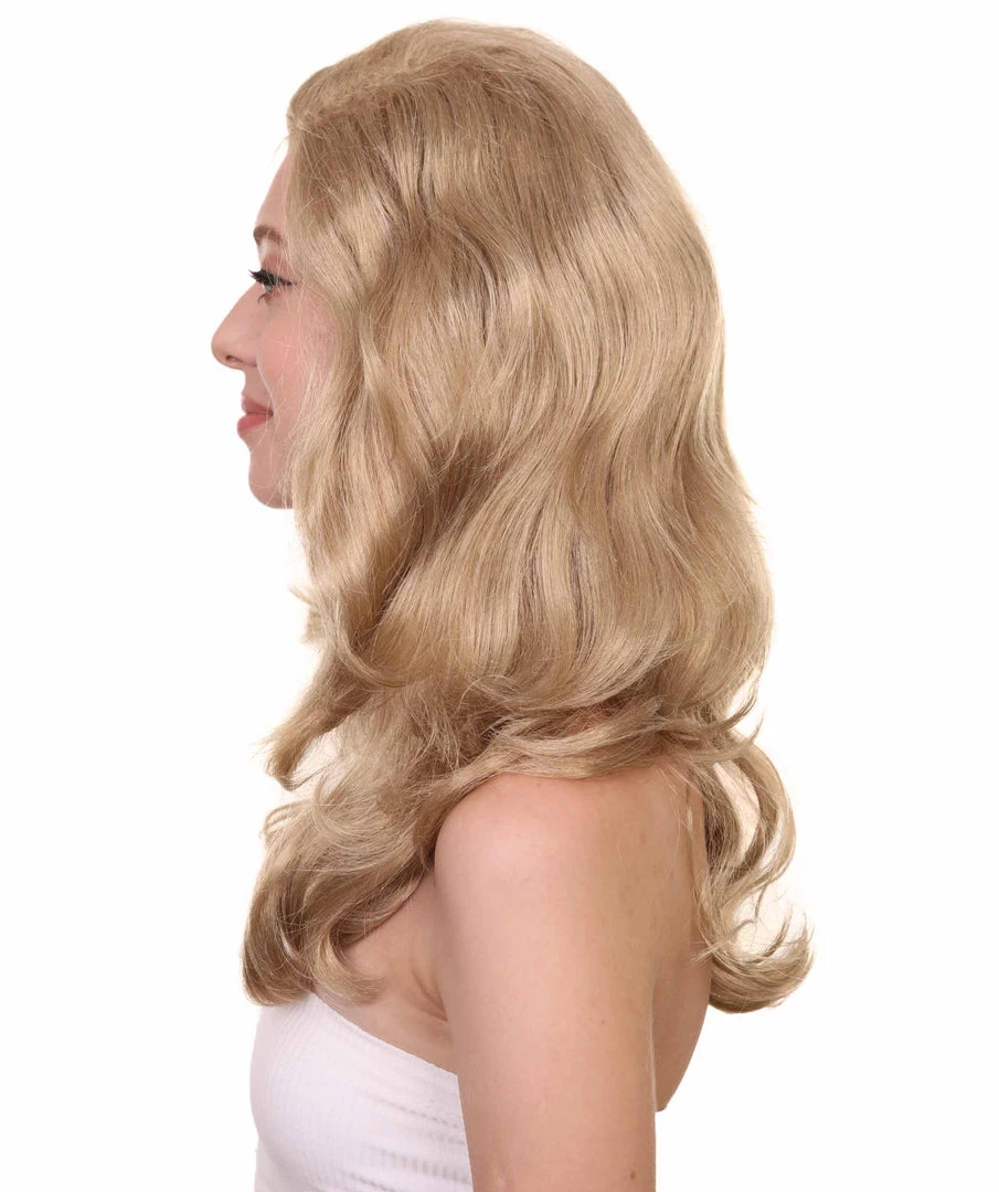 HPO Women's TV Movie Wig | Golden Blonde Wig | Premium Breathable Capless Cap
