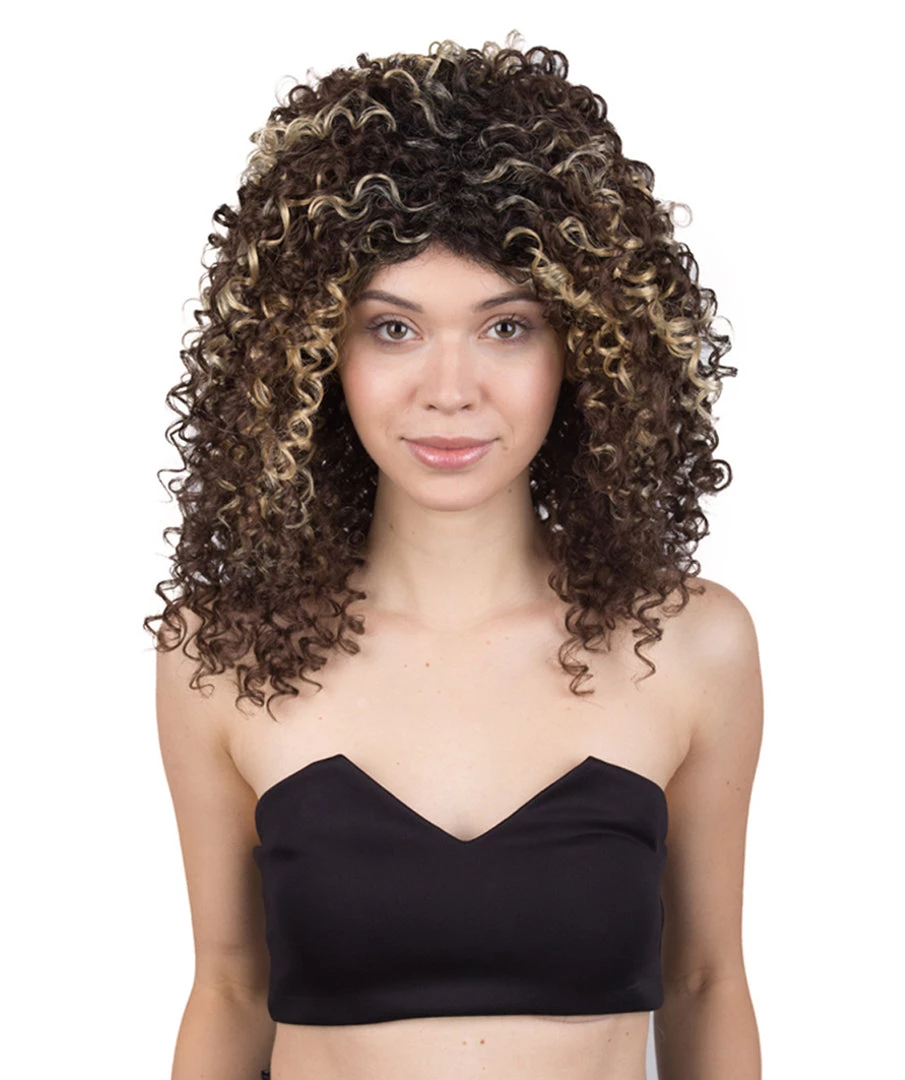BC Pop Goddess | Women's Brown Color Curly Shoulder Length Trendy Pop Goddess Wig