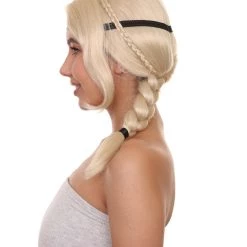 HPO Women's Style Ponytail With Black Hairband Wig | Blonde Wigs | Premium Breathable Capless Cap