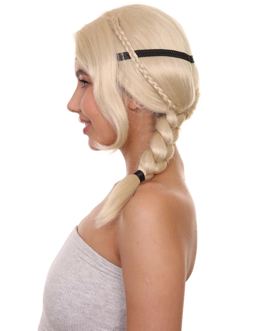HPO Women's Style Ponytail With Black Hairband Wig | Blonde Wigs | Premium Breathable Capless Cap