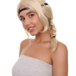 HPO Women's Style Ponytail With Black Hairband Wig | Blonde Wigs | Premium Breathable Capless Cap