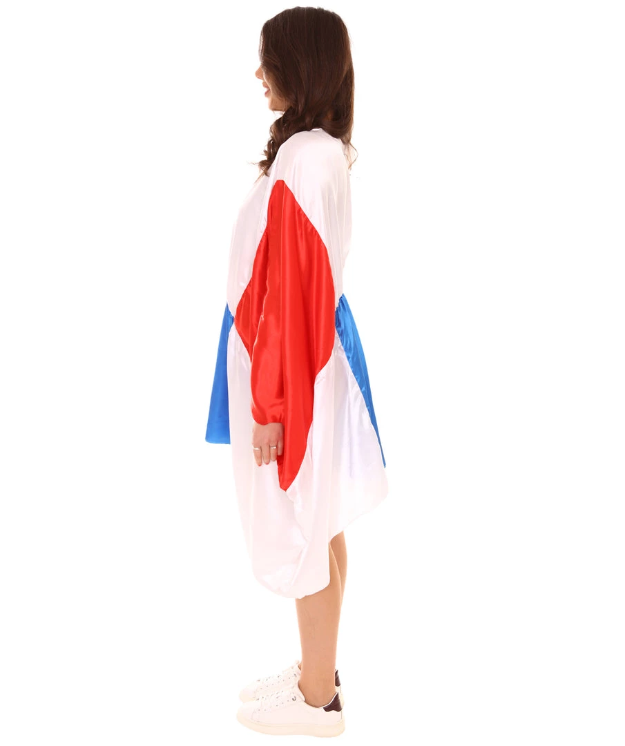FLAGWIGS Adult Women's Celebratory Panamanian Flag Dress Sport Costume | Patriotic Cosplay Costume